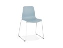 CH02090BUCH 5420072059297 Chaise moderne EXPO bleue avec pieds en métal chromé