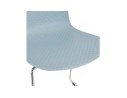 Chaise moderne EXPO bleue avec pieds en métal chromé