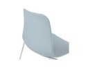 Chaise moderne EXPO bleue avec pieds en métal chromé