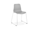 CH02100GRCH 5420072059310 Chaise moderne EXPO grise avec pieds en métal chromé