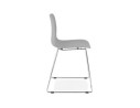 Chaise moderne EXPO grise avec pieds en métal chromé