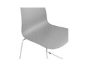 Chaise moderne EXPO grise avec pieds en métal chromé