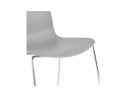 Chaise moderne EXPO grise avec pieds en métal chromé