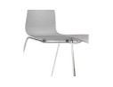 Chaise moderne EXPO grise avec pieds en métal chromé