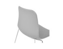 Chaise moderne EXPO grise avec pieds en métal chromé