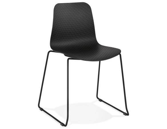 CH02350BLBL 5420072064406 Chaise moderne EXPO noire avec pieds en métal noir