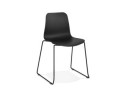 CH02350BLBL 5420072064406 Chaise moderne EXPO noire avec pieds en métal noir