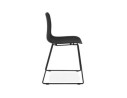 Chaise moderne EXPO noire avec pieds en métal noir