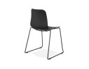 Chaise moderne EXPO noire avec pieds en métal noir