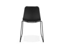 Chaise moderne EXPO noire avec pieds en métal noir