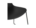 Chaise moderne EXPO noire avec pieds en métal noir