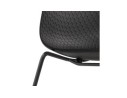 Chaise moderne EXPO noire avec pieds en métal noir