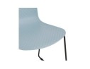 Chaise moderne EXPO bleue avec pieds en métal noir