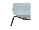 Chaise moderne EXPO bleue avec pieds en métal noir