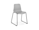 CH02370GRBL 5420072064444 Chaise moderne EXPO grise avec pieds en métal noir