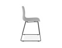 Chaise moderne EXPO grise avec pieds en métal noir