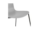 Chaise moderne EXPO grise avec pieds en métal noir