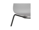 Chaise moderne EXPO grise avec pieds en métal noir