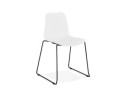 CH02390WHBL 5420072064482 Chaise moderne EXPO blanche avec pieds en métal noir