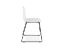 Chaise moderne EXPO blanche avec pieds en métal noir