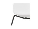 Chaise moderne EXPO blanche avec pieds en métal noir