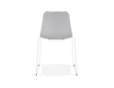 Chaise moderne EXPO grise avec pieds en métal blanc