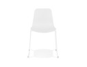 Chaise moderne EXPO blanche avec pieds en métal blanc
