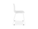 Chaise moderne EXPO blanche avec pieds en métal blanc