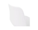 Chaise moderne EXPO blanche avec pieds en métal blanc