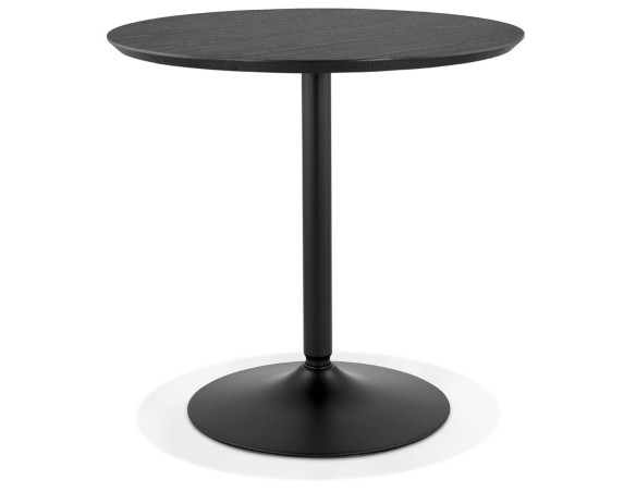 DT02830BLBL 5404028320075 Table ronde design HUSH en bois et métal noir - à̃ 80 cm