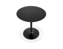 Table ronde design HUSH en bois et métal noir - à 80 cm