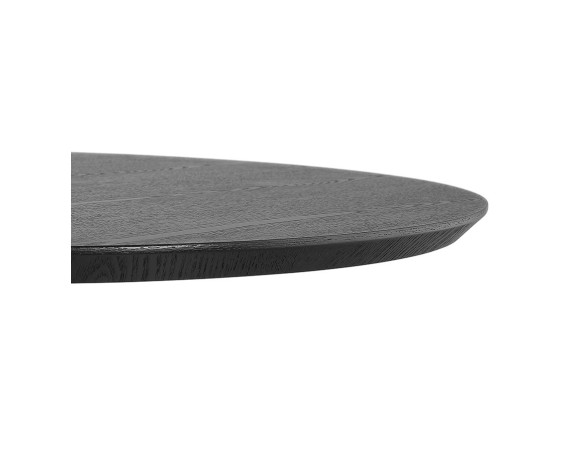 Table ronde design HUSH en bois et métal noir - à 80 cm