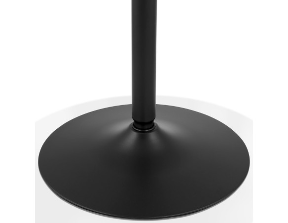 Table ronde design HUSH en bois et métal noir - à 80 cm
