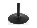 Table ronde design HUSH en bois et métal noir - à 80 cm
