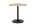 DT02840NABL 5404028320099 Table ronde design HUSH en bois finition naturelle et métal noir - à̃ 80 cm