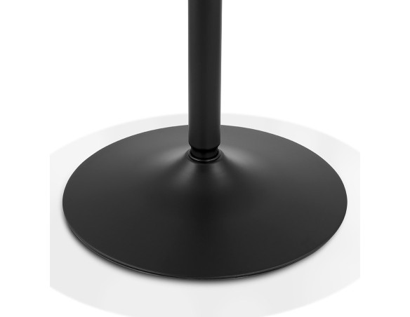 Table ronde design HUSH en bois finition naturelle et métal noir - à 80 cm