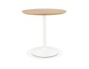 DT02860NAWH 5404028320136 Table ronde design HUSH en bois finition naturelle et métal blanc - à̃ 80 cm