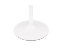 Table ronde design HUSH en bois finition naturelle et métal blanc - à 80 cm