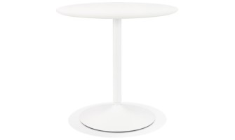 DT02850WHWH 5404028320112 Table ronde design CHIVA en bois et métal blanc - à̃ 80 cm