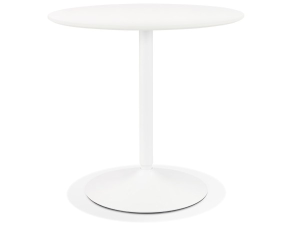 DT02850WHWH 5404028320112 Table ronde design CHIVA en bois et métal blanc - à̃ 80 cm