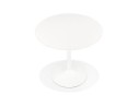 Table ronde design CHIVA en bois et métal blanc - à 80 cm