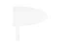 Table ronde design CHIVA en bois et métal blanc - à 80 cm