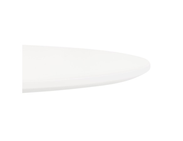 Table ronde design CHIVA en bois et métal blanc - à 80 cm