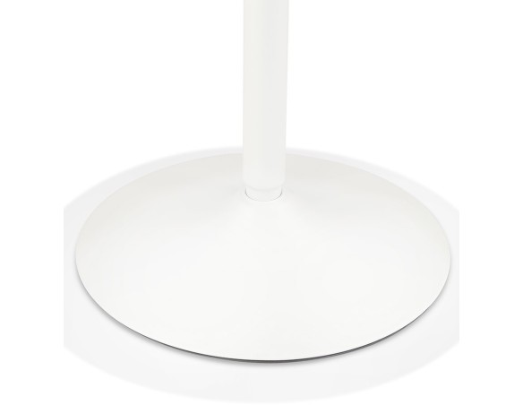 Table ronde design CHIVA en bois et métal blanc - à 80 cm