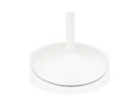 Table ronde design CHIVA en bois et métal blanc - à 80 cm