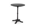 DT02470BLBL 5404028307007 Petite table bistrot ronde MARAY style rustique en pierre effet marbre et métal noir - à̃ 60 cm
