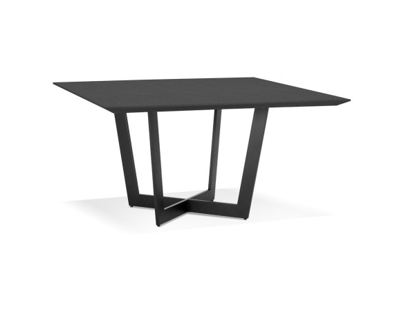 DT02660BLBL 5404028313787 Table de salle à manger carrée ANITA en bois et métal noir - 140x140 cm