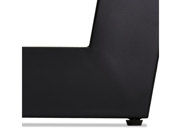 Table de salle à manger carrée ANITA en bois et métal noir - 140x140 cm