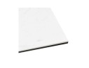 Table à diner MARKINA en céramique blanche avec pied central en métal - 180x90 cm