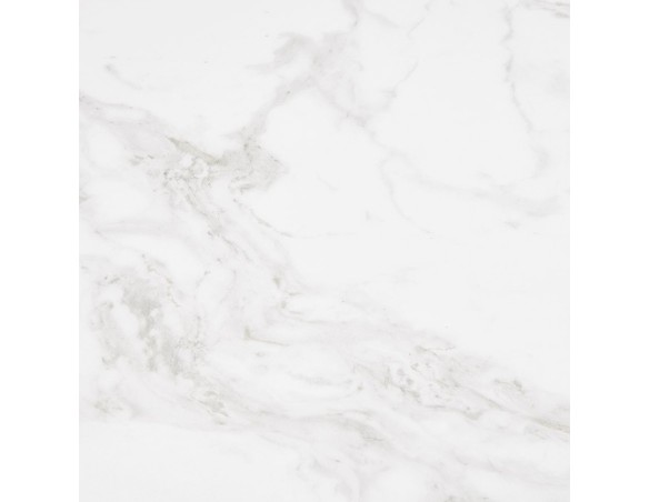 Table à diner MARKINA en céramique blanche avec pied central en métal - 180x90 cm